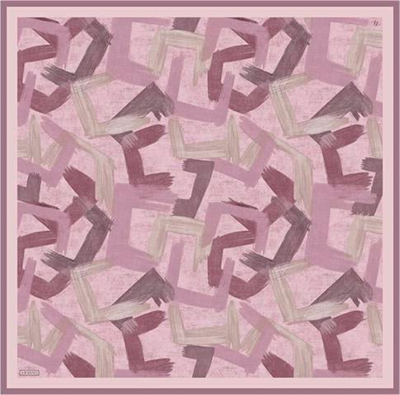 Armine Geometrik Desenli Saf İpek Twill Eşarp 9413D 06