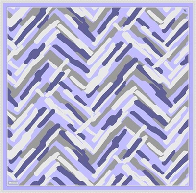 Armine Geometrik Desenli Saf İpek Twill Eşarp 9303D 87