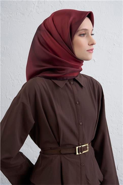 Armine Geometrik Desenli Saf İpek Twill Eşarp 9402D 32