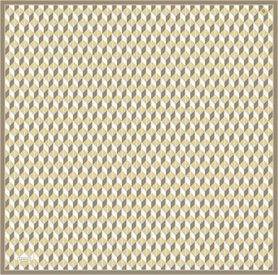 Armine Geometrik Desenli Saf İpek Twill Eşarp 9309D 33