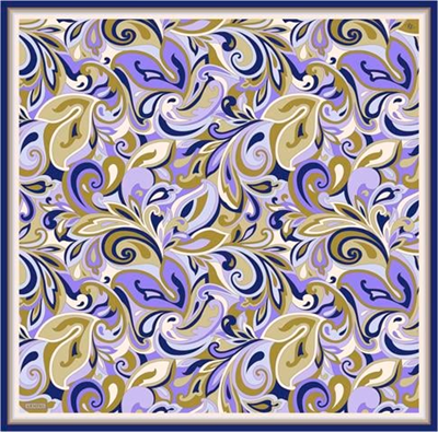 Armine Geometrik Desenli Saf İpek Twill Eşarp 9323 01