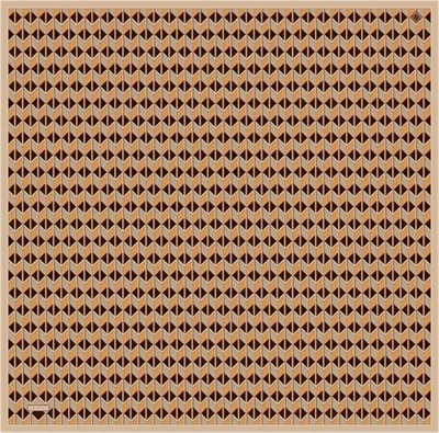 Armine Geometrik Desenli Saf İpek Twill Eşarp 9309D 07