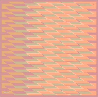 Armine Geometrik Desenli Saf İpek Twill Eşarp 9325D 56