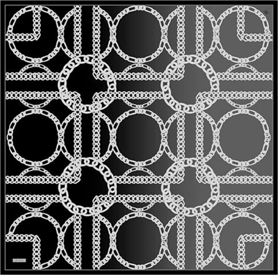 Armine Geometrik Desenli Saf İpek Twill Eşarp 9427D 87