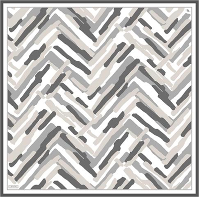 Armine Geometrik Desenli Saf İpek Twill Eşarp 9303D 82
