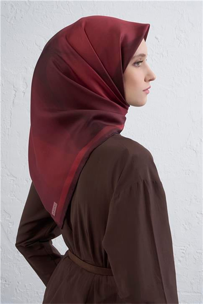 Armine Geometrik Desenli Saf İpek Twill Eşarp 9402D 32