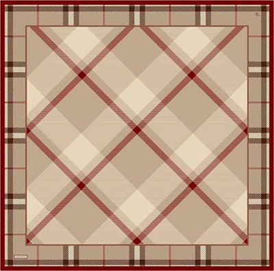 Armine Geometrik Desenli Saf İpek Twill Eşarp 9418D 05