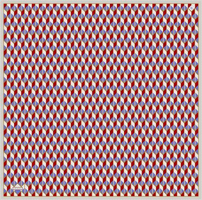 Armine Geometrik Desenli Saf İpek Twill Eşarp 9309D 01