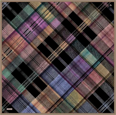 Armine Geometrik Desenli Saf İpek Twill Eşarp 9424D 31