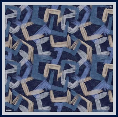 Armine Geometrik Desenli Saf İpek Twill Eşarp 9413D 31