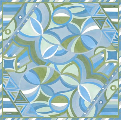 Armine Geometrik Desenli Saf İpek Twill Eşarp 9336 51