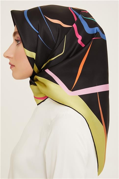 Armine Geometrik Desenli Sura İpek Eşarp 24Ya9118 58