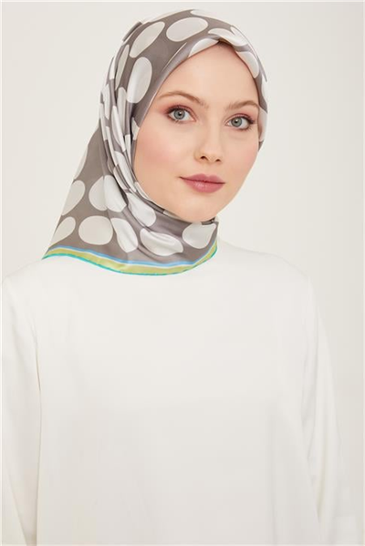 Armine Geometrik Desenli Sura İpek Eşarp 24Ya9147 36 34