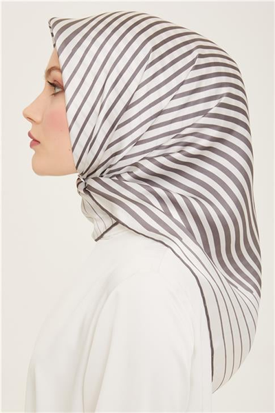 Armine Geometrik Desenli Sura İpek Eşarp 24Ya9162 04