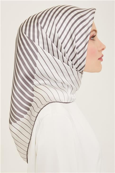 Armine Geometrik Desenli Sura İpek Eşarp 24Ya9162 04