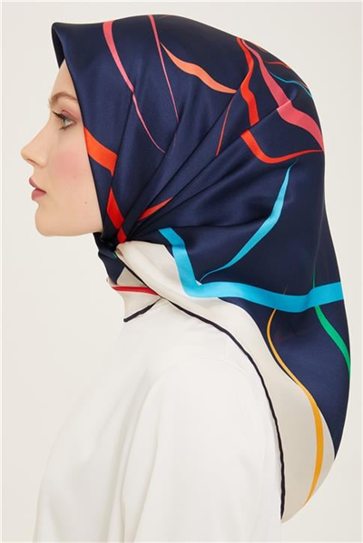 Armine Geometrik Desenli Sura İpek Eşarp 24Ya9118 06