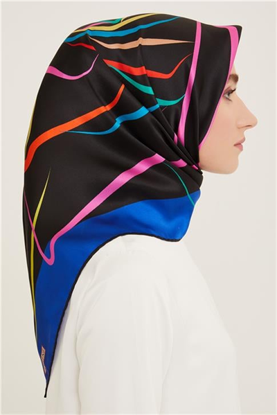Armine Geometrik Desenli Sura İpek Eşarp 24Ya9118 31