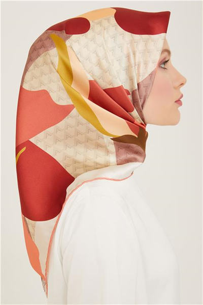 Armine Geometrik Desenli Sura İpek Eşarp 24Ya9120 33
