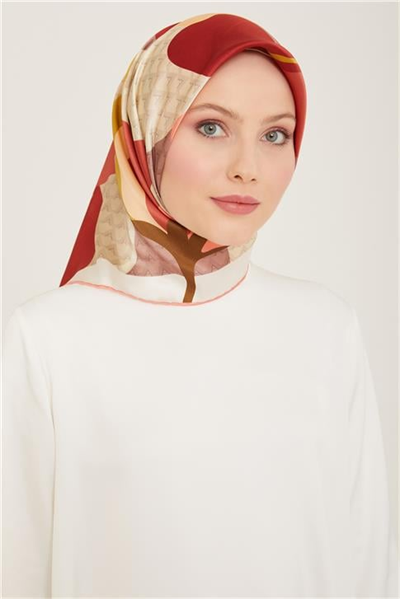 Armine Geometrik Desenli Sura İpek Eşarp 24Ya9120 33