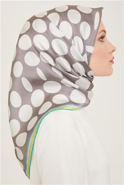 Armine Geometrik Desenli Sura İpek Eşarp 24Ya9157 05