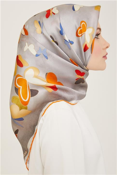 Armine Geometrik Desenli Sura İpek Eşarp 24Ya9147 36 33