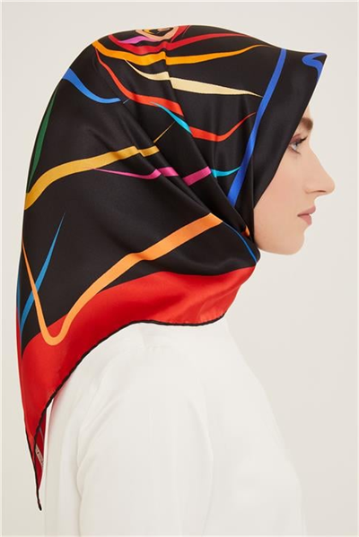 Armine Geometrik Desenli Sura İpek Eşarp 24Ya9118 38