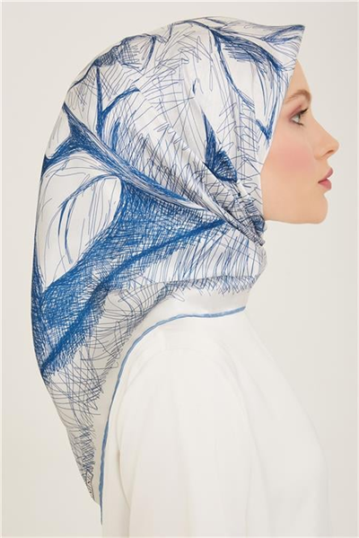 Armine Geometrik Desenli Sura İpek Eşarp 24Ya9122 55 85