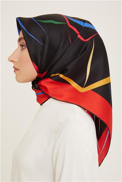 Armine Geometrik Desenli Sura İpek Eşarp 24Ya9118 38