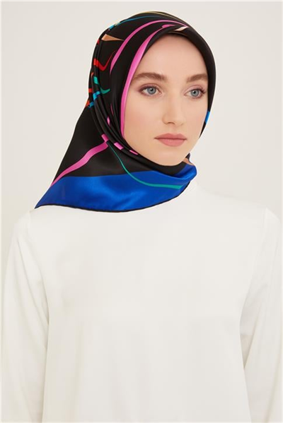 Armine Geometrik Desenli Sura İpek Eşarp 24Ya9118 31
