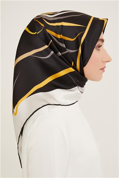 Armine Geometrik Desenli Sura İpek Eşarp 24Ya9118 37