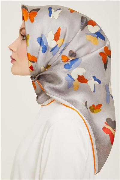 Armine Geometrik Desenli Sura İpek Eşarp 24Ya9147 36 33