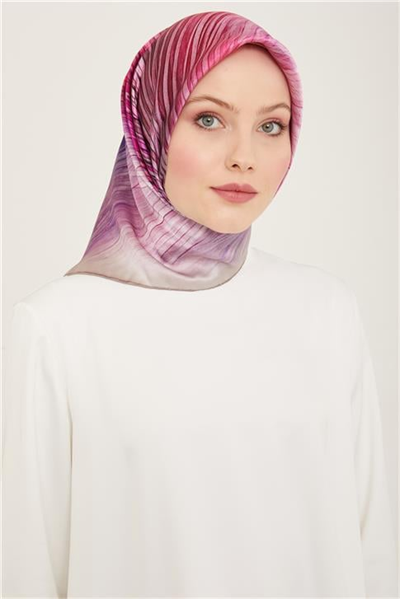 Armine Geometrik Desenli Sura İpek Eşarp 24Ya9144 6 34