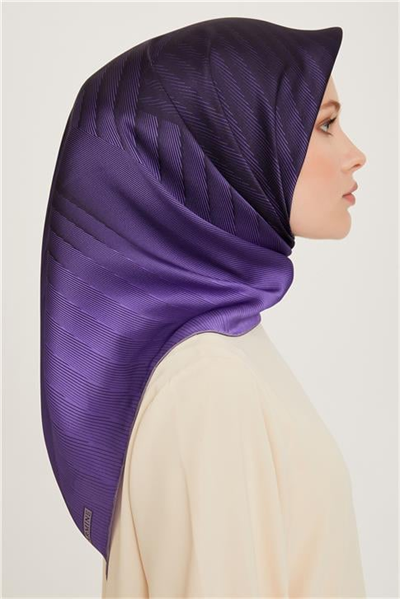 Armine Geometrik Desenli Sura Saf İpek Eşarp 9237D 36