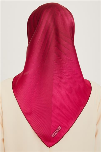 Armine Geometrik Desenli Sura Saf İpek Eşarp 9237D 52