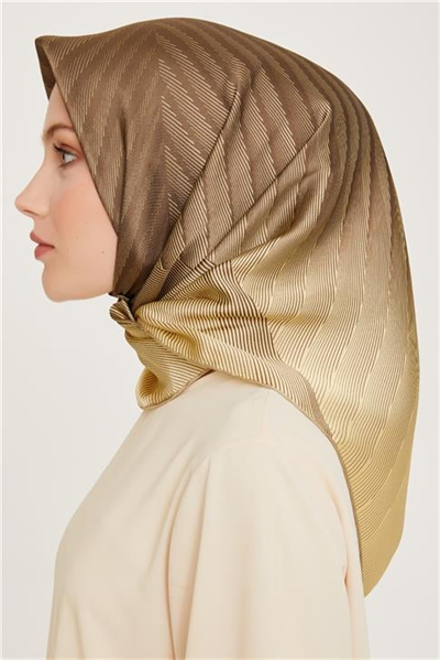 Armine Geometrik Desenli Sura Saf İpek Eşarp 9237D 34