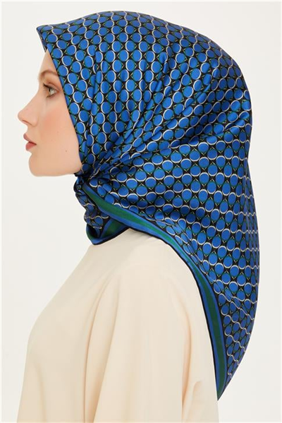 Armine Geometrik Desenli Sura Saf İpek Eşarp 9226D 81 82
