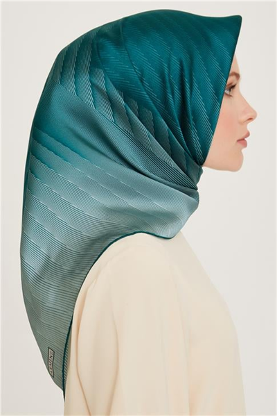 Armine Geometrik Desenli Sura Saf İpek Eşarp 9237D 53