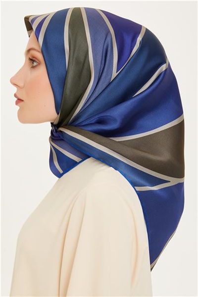 Armine Geometrik Desenli Sura Saf İpek Eşarp 9232D 51