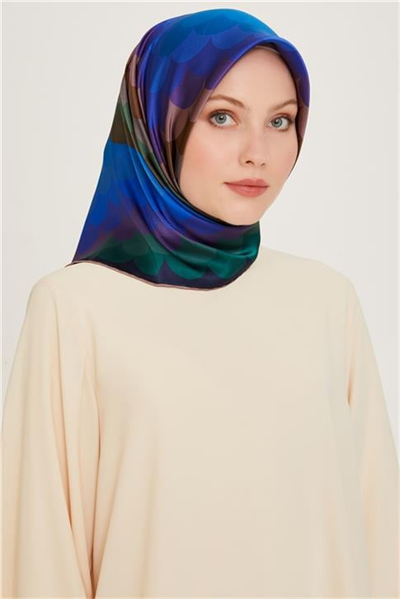 Armine Geometrik Desenli Sura Saf İpek Eşarp 9212D 39