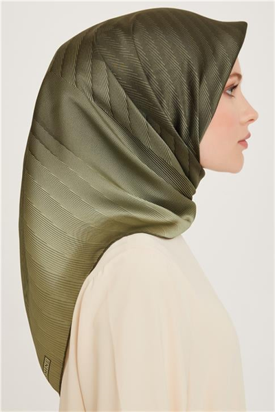 Armine Geometrik Desenli Sura Saf İpek Eşarp 9237D 51