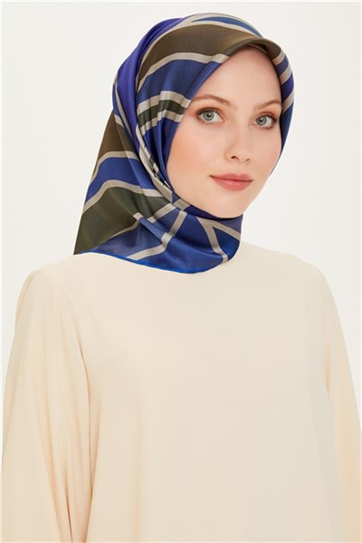 Armine Geometrik Desenli Sura Saf İpek Eşarp 9232D 51