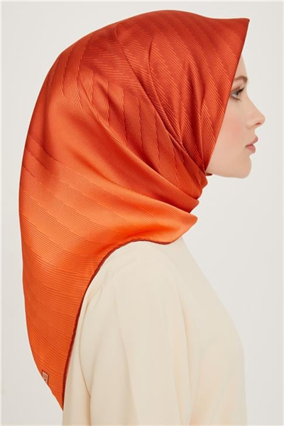 Armine Geometrik Desenli Sura Saf İpek Eşarp 9237D 05