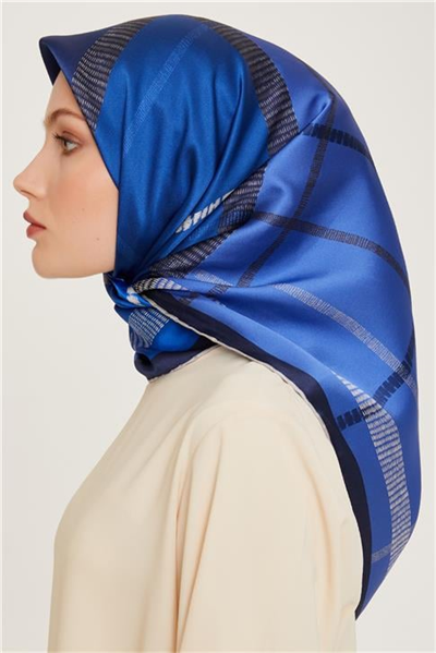Armine Geometrik Desenli Sura Saf İpek Eşarp 9206D 84