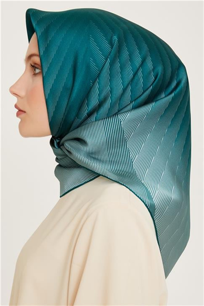 Armine Geometrik Desenli Sura Saf İpek Eşarp 9237D 53