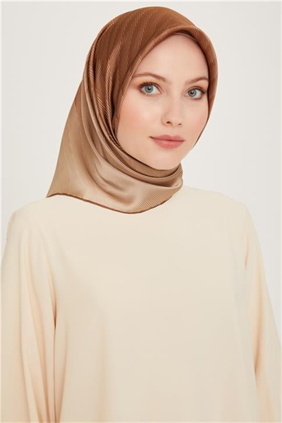 Armine Geometrik Desenli Sura Saf İpek Eşarp 9237D 01