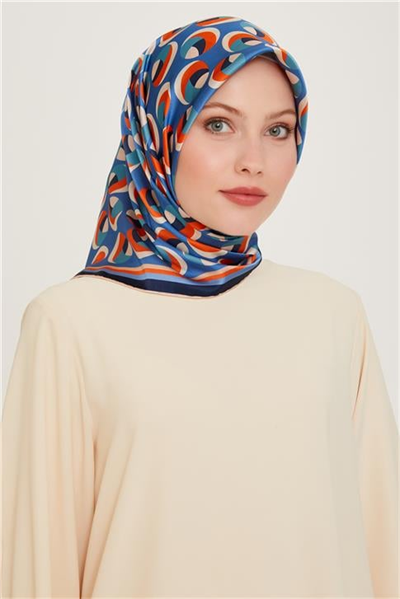 Armine Geometrik Desenli Sura Saf İpek Eşarp 9219D 05 39