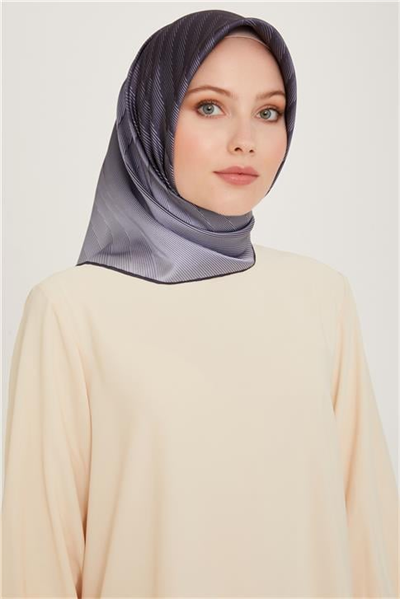 Armine Geometrik Desenli Sura Saf İpek Eşarp 9237D 03