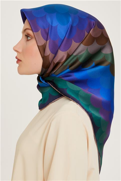 Armine Geometrik Desenli Sura Saf İpek Eşarp 9212D 39