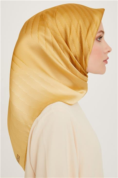Armine Geometrik Desenli Sura Saf İpek Eşarp 9237D 33