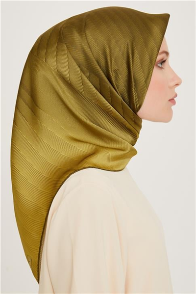 Armine Geometrik Desenli Sura Saf İpek Eşarp 9237D 07